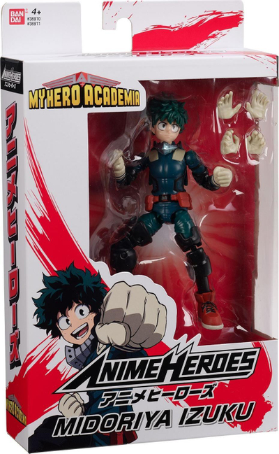 Figurë aksioni Bandai Anime Heroes Midoriya Izuku, 17 cm, My Hero Academia, shumëngjyrëshe