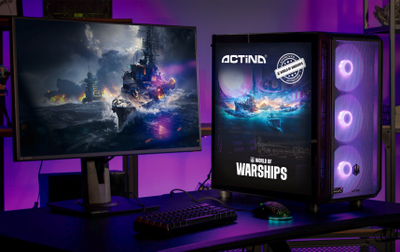 Десктоп компјутер Actina Gaming, AMD Ryzen 7 9700X, 32GB RAM 1TB SSD, Radeon RX 9060 XT, Windows 11 Pro, црн