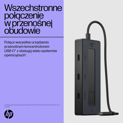 Qendër USB-C HP 4K Multiport Hub, 65W, e zezë