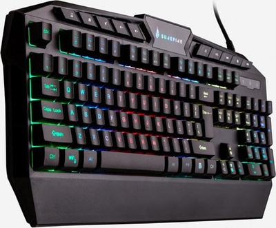 Tastierë gaming Surefire Kingpin RGB, USB, full size, e zezë