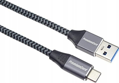Kabllo USB PremiumCord USB C në USB A, 3m, 3A 5Gbit/s, i zi