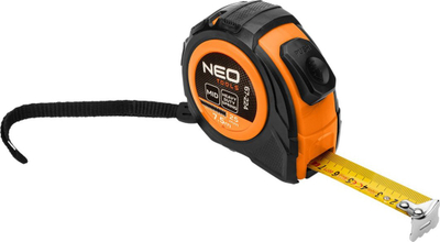 Metër matëse NEO Tools 67-224, 7.5 m, gjerësi 25 mm, portokalli e zezë