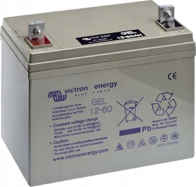 Bateri solare Victron Energy GEL 12-60, 12V, 60Ah, gri