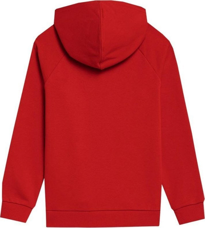 Bluza me kapuç çunash 4F Jr 4FJSS23TSWSM220, pambuk, xhep kangur, e kuqe