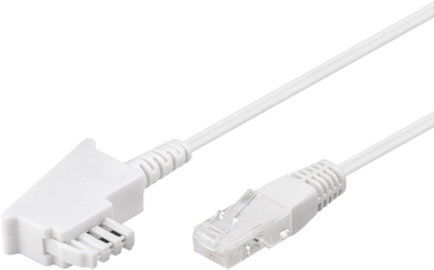 Kabllo DSL VDSL Goobay për ruter, RJ45 në TAE, e bardhë