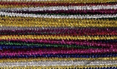 Tela dekorativë Brewis Creative Metallic Chenille, 30 cm, 25 copë, shumëngjyrëshe