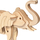 Puzzle druri 3D Little Story Elephant, model për ndërtim, për kalamaj