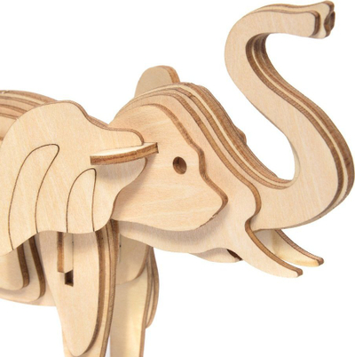 Puzzle druri 3D Little Story Elephant, model për ndërtim, për kalamaj