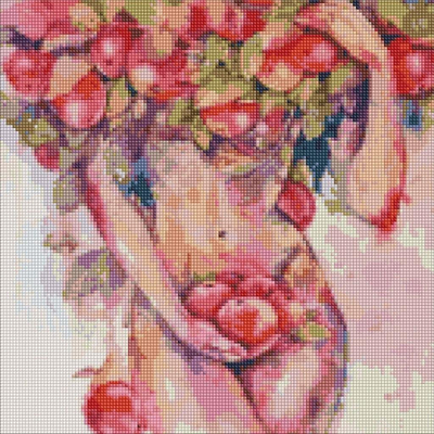 Set mozaik me diamante Ideyka Apple Temptation, 40x40cm, 5D