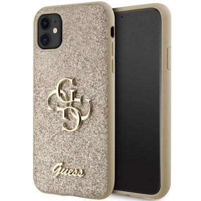 Këllëf telefoni Guess GUHCN61HG4SGD për iPhone 11 Xr, 6.1", me xixa, ari