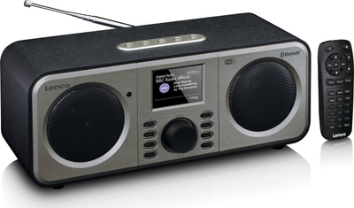 Radio tavoline Lenco DAR-030, DAB+ FM, Bluetooth 5.0, e zezë