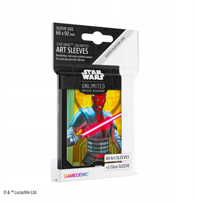Mbështjellëse letrash Gamegenic Star Wars Unlimited Darth Maul, set me 60 copë, shumëngjyrëshe