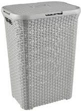 Shportë rrobash Curver Natural Style 60L, plastike, gri e çelët