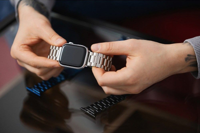 Rrip çeliku FORCELL F-Design FA10 për Apple Watch 38 40 41mm, inox, blu
