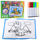 Lodër pikturimi DIY Magic Painting Board, kanavacë magjike, marka të larshme, shumëngjyrëshe