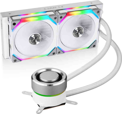 Ftohës uji për CPU Lian Li Galahad 240 SL V2, radiator 240mm, ARGB, i bardhë