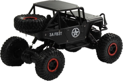 Makinë lodër me telekomandë Lean Toys Jeep R/C, shkallë 1:18, 2.4GHz, e zezë