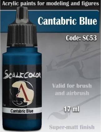 Bojë akrilike Scale75 Scalecolor Cantabric Blue, 17ml, super-mat, blu e thellë