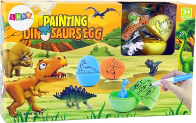 Set lojrash DIY për me bo vezë dinosauri me bojë, për kalamoj