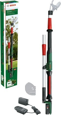 Gërshërë kopshti teleskopike Bosch AdvancedPrune 18V 45, gjatësi 1.2m 1.8m, set me bateri, jeshile