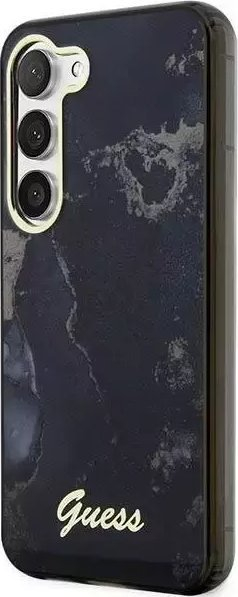 Futrollë telefoni Guess Golden Marble për Samsung Galaxy S23 Plus, hardcase, e zezë