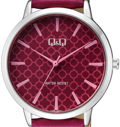 Orë për femra Q&Q Q26B-005PY, e kuqe e errët