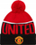 Kapelë dimri New Era Manchester United 60564619, me pupon, akrilik, e kuqe e zezë