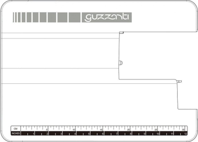 Tavolinë për makinë qepëse Guzzanti GZ 1181, për GZ 118, me shkallë matëse, e bardhë
