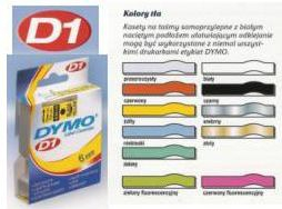 Shirit Dymo S0718040, tip D1, i zi/i bardhë