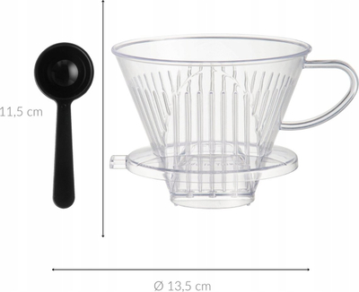 Filter kafeje Atmosphera Plastic Dripper, 13.5 cm, plastik