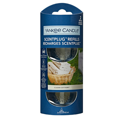 Shpërndarës aromatik Yankee Candle Organic Kit Clean Cotton, rimbushje 2 x 18.5 ml