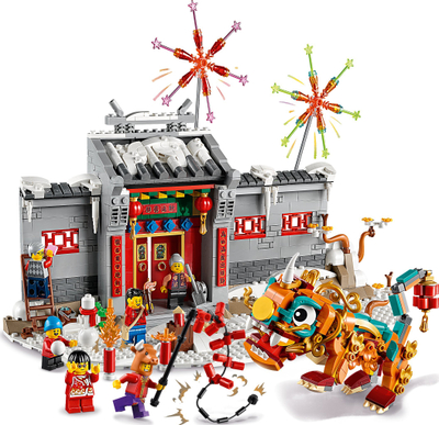 Set LEGO Exclusive The Story of Nian 40646, lodër ndërtuese, tematikë Viti i Ri Kinez, shumëngjyrësh
