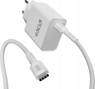 Karikues muri NEXT ONE 20W PD, 1xUSB-C, me kabllo USB-C, i bardhë