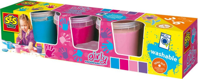 Ngjyra gishti SES Creative Fingerpaint, set 6 ngjyra, 6x110ml