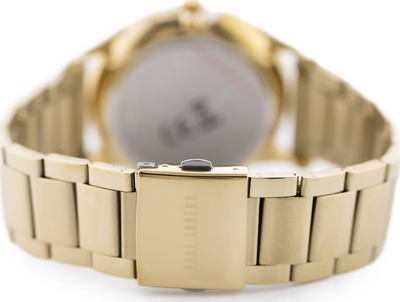 Orë burrash Paul Lorens Deluce Gold Classic Date, çelik inox, 30M kundra ujit, e artë