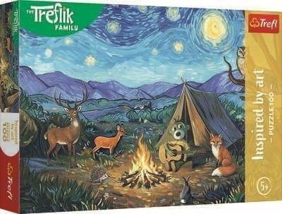 Puzzle Trefl The Treflik Family by the Bonfire, 100 парчиња, повеќебојно