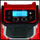 Radio pa kabllo Einhell TC-RA 18 Li BT, 18V, AM FM, e zezë me të kuqe