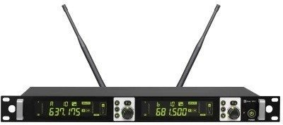 Sistem mikrofonash pa tel Avtek WM 2B, 2 transmetues bodypack, True Diversity, Rack 19", i zi