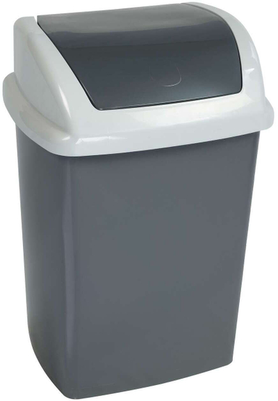 Koshi mbeturinash MAUL MAULswing, 10L, plastik, gri