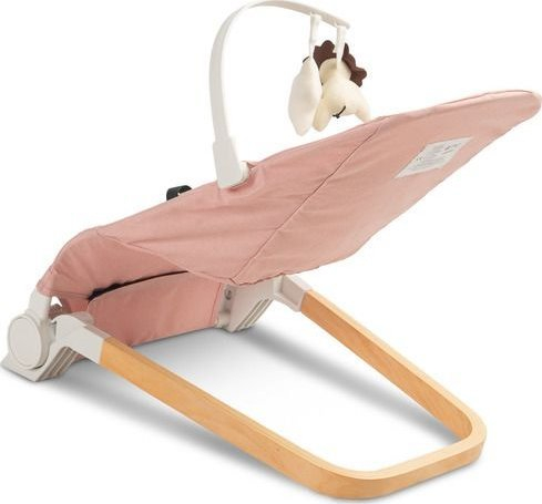 Shezlong lëkundës për bebe Caretero PINE, me lodra, rozë