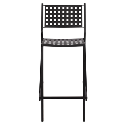 Stol Olympias metalik i zi 47×58×111 cm (HM5528.01), zezë