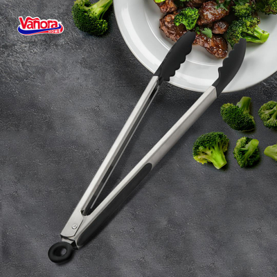 Pinseta për shërbim Vanora Home VN-JN-C34, 34cm, silikon, metalike