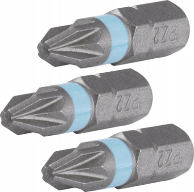 Set bitash Wolfcraft Phillips PZ2, çelik S2, C 6.3, 3 copë