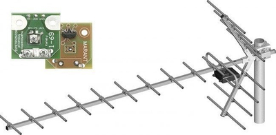 Antena TV Blow Yagi, DVB-T DVB-T2, 19 elemente, ngjyrë argjendtë