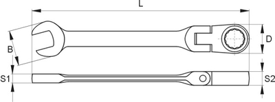 Çelës i kombinuar Yato YT-1681, 15mm, 195mm, krom