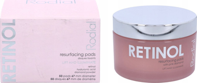 Дискети за лице Rodial Retinol Resurfacing, 50 парчиња, со ретинол и ниацинамид