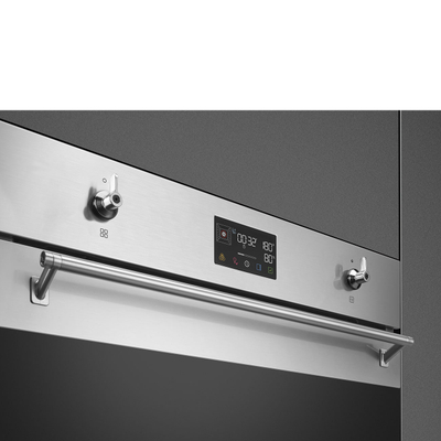 Furrë SMEG Classica SO6302S3PX, 60cm, 3000 W, e hirtë/zezë