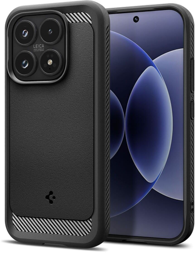[OUTLET] Këllëf telefoni Spigen Rugged Armor, për Xiaomi 17, TPU, i zi mat