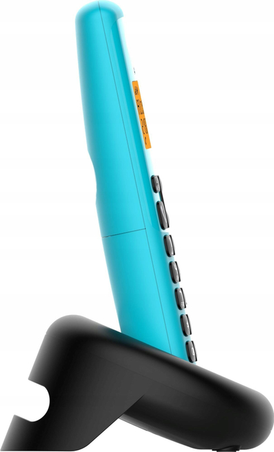 Безжичен телефон Alcatel E160, DECT, голем екран со портокалово осветлување, сина боја