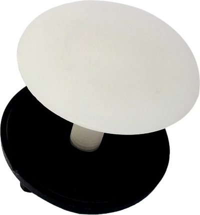 Kapak lavamani plastik, 44 mm, i bardhë